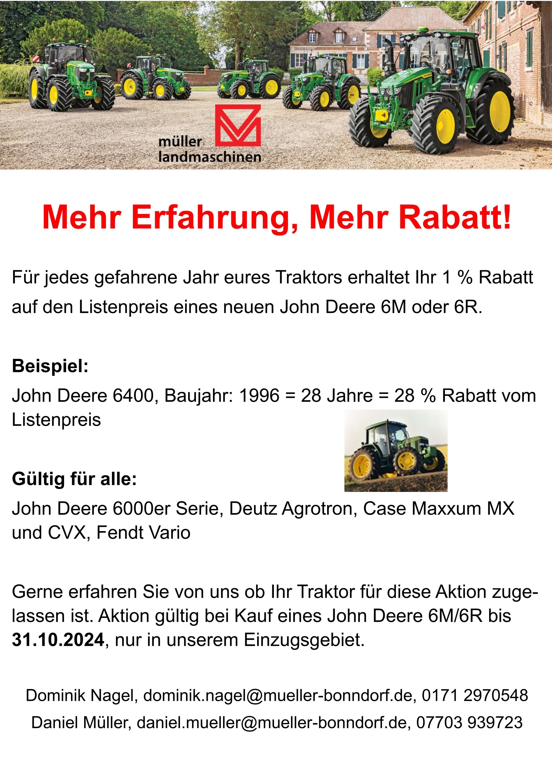 Mehr Erfahrung, Mehr Rabatt!